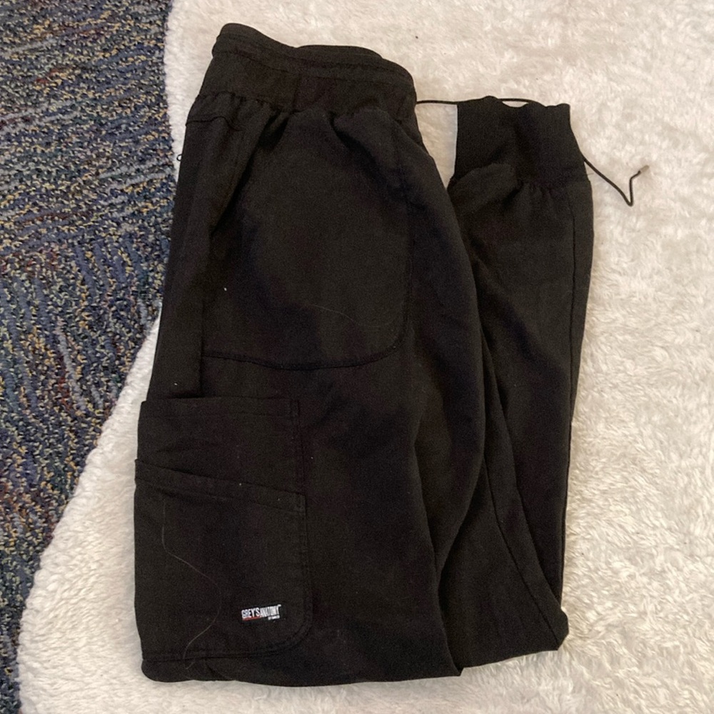 Greys Anatomy black scrub joggers